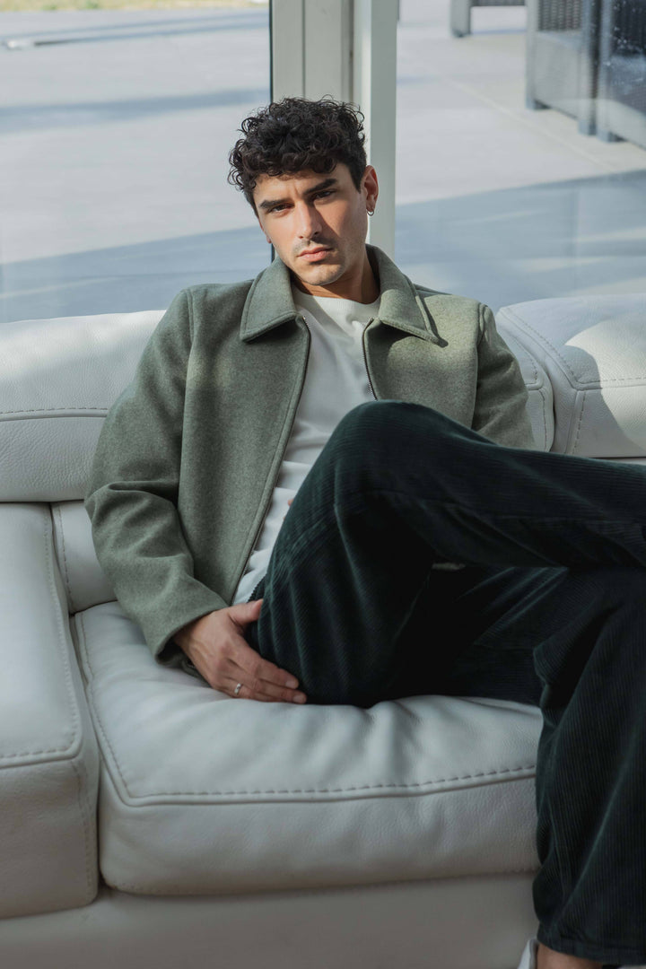 Solid Color Zip Jacket