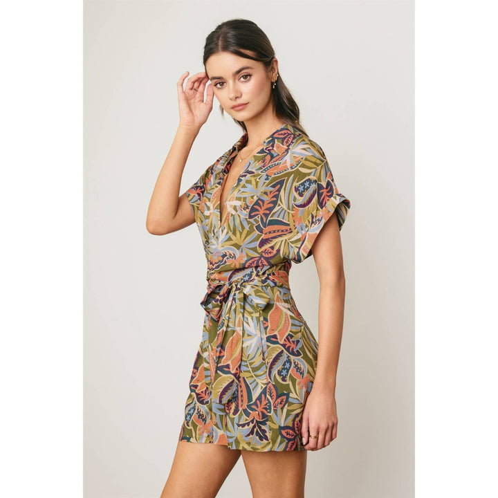 Island Solstice Surplice Waist Tie Romper