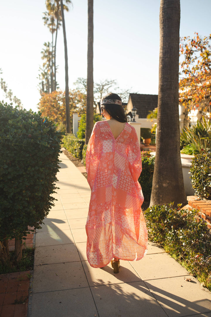 Melon Paisley Caftan