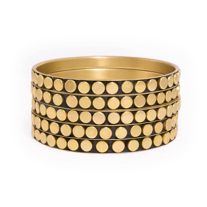 Katherine Bangle Set of 5 Brass