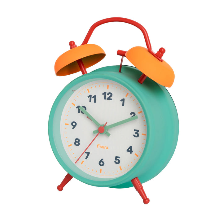 Retro Blue and Yellow Alarm Clock