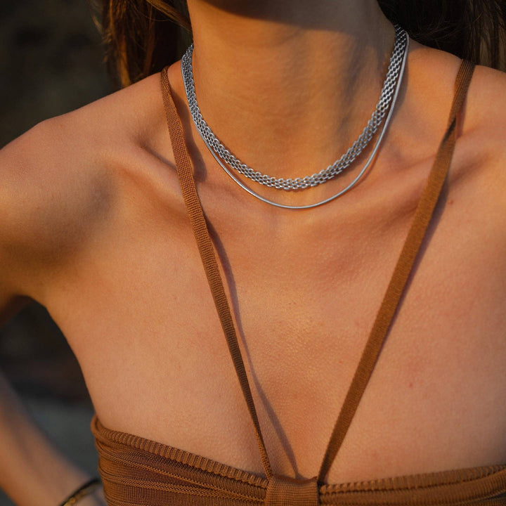 Mesh Choker - Silver
