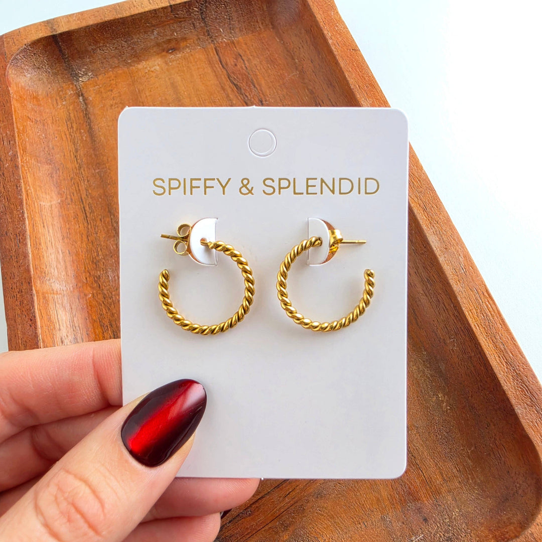 Luxe Harlow Hoop Earrings - Gold