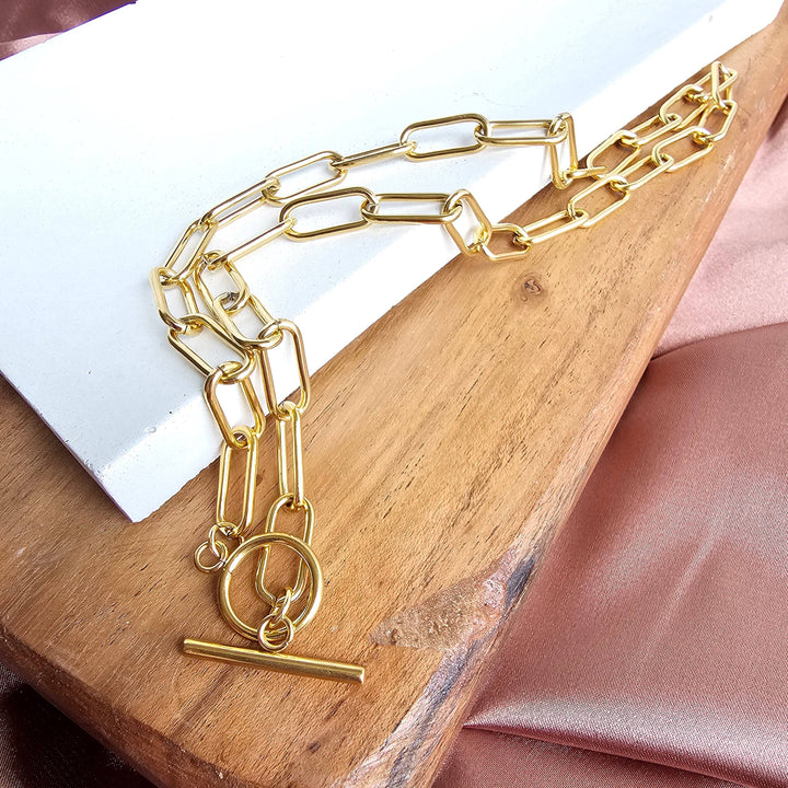 Luxe Chunky Paper Clip Chain - 18" - Gold