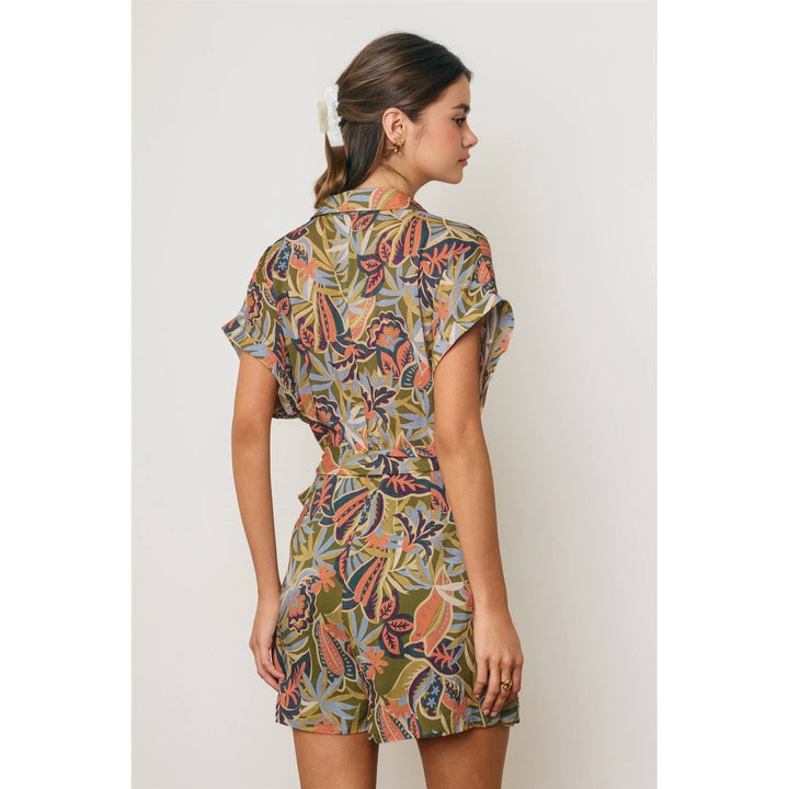 Island Solstice Surplice Waist Tie Romper