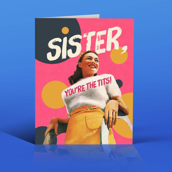 PINK TITS sister, encouragent card