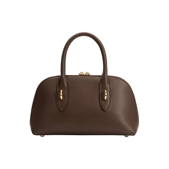 Rue Espresso Recycled Vegan Leather Top Handle Bag