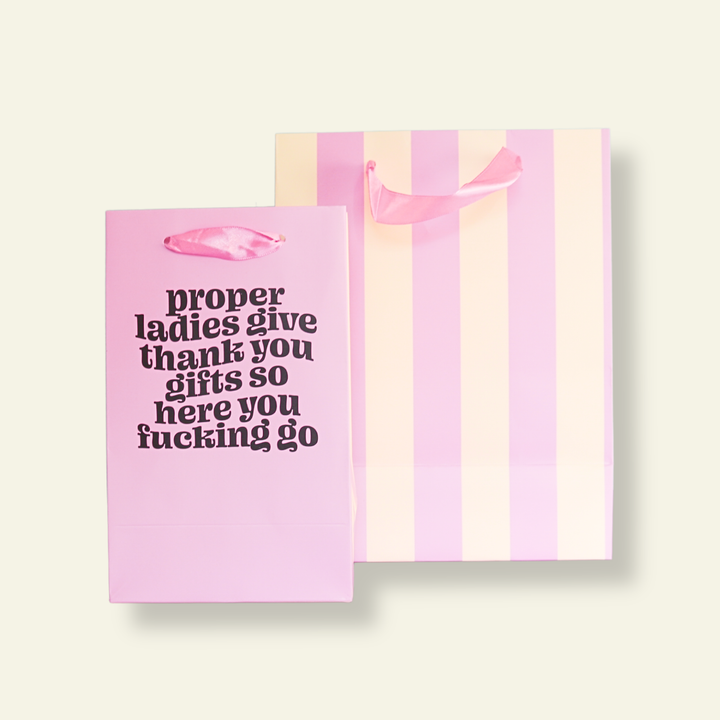 Proper Ladies Say Thanks - Gift Bag, Funny Gift Bag, Gift Wrap