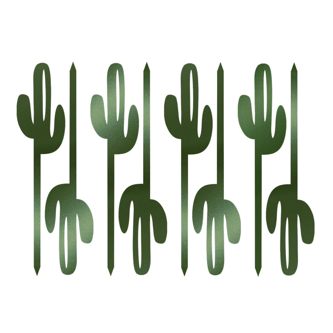 Cactus Acrylic Western Metallic Cocktail or Appetizer Picks