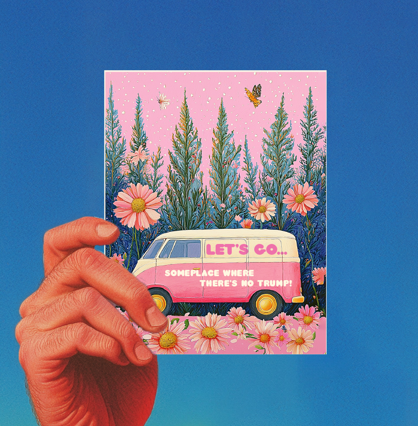 NO TRUMP VAN political everyday card