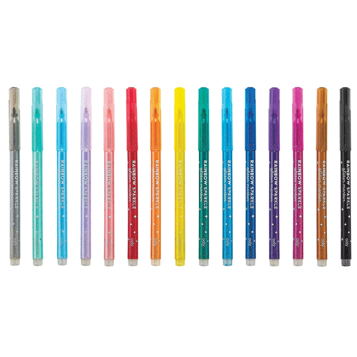 Rainbow Sparkle: Glitter Markers (Set of 15)