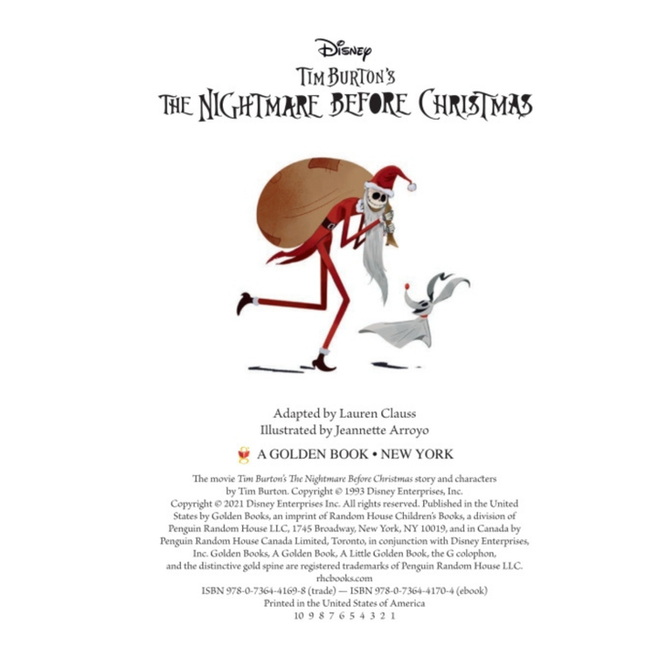 Little Golden Book Nightmare Before Christmas