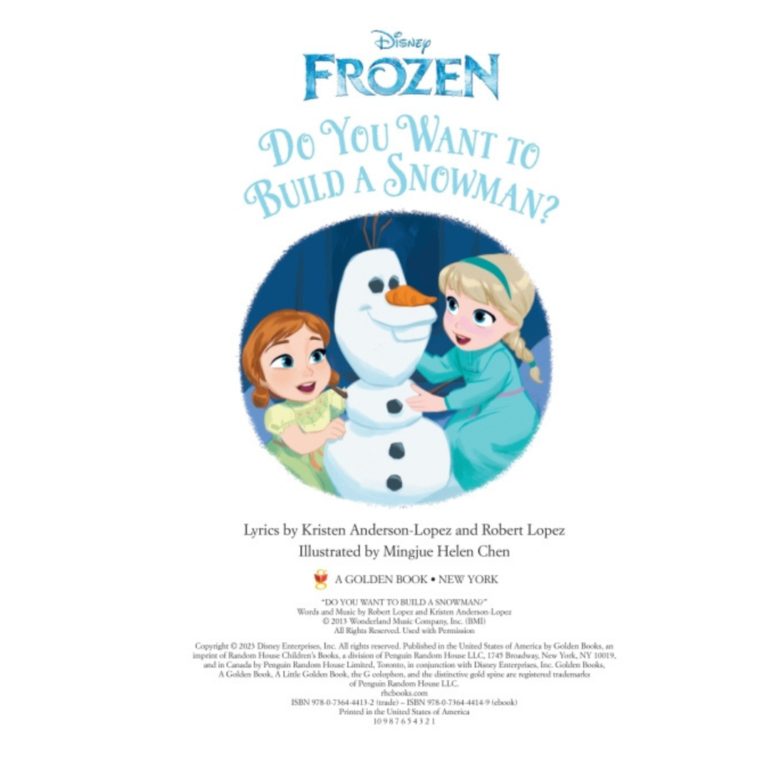 Little Golden Book Frozen Do You Want to Build a Snowman