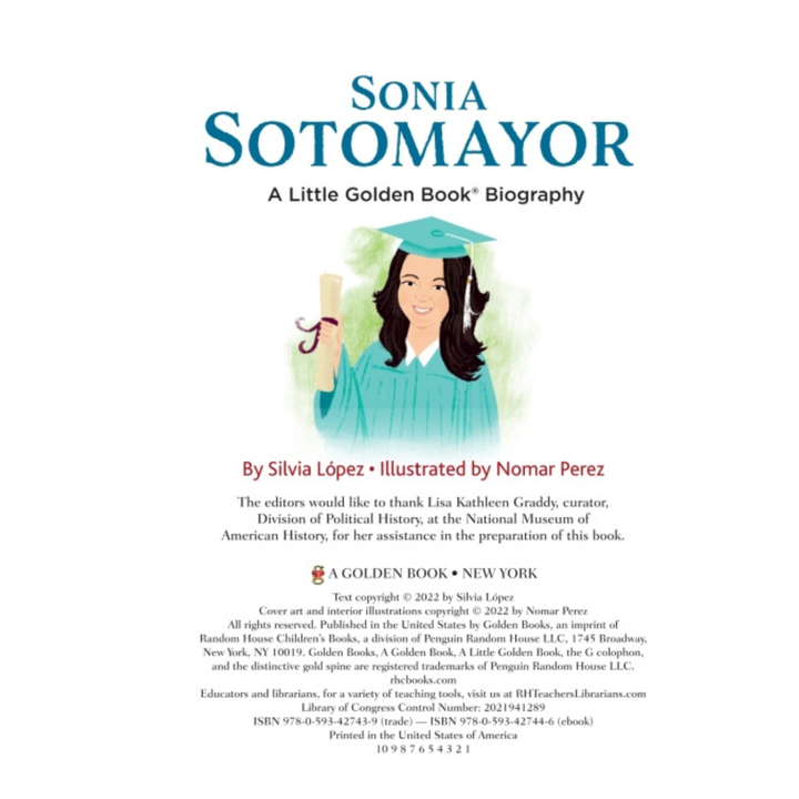 Little Golden Book Sonia Sotomayor