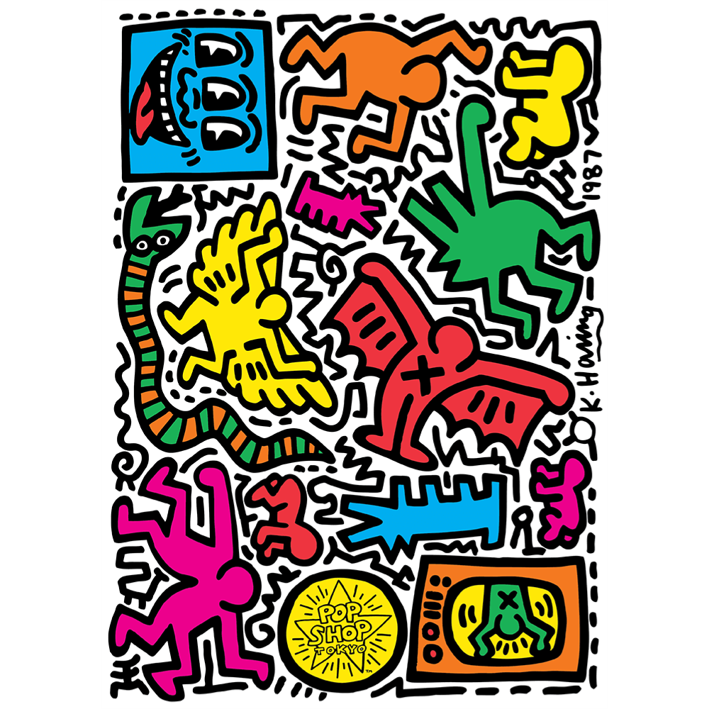 Pop Shop Tokyo Keith Haring Kiss-Cut Stickers, 15-Pack
