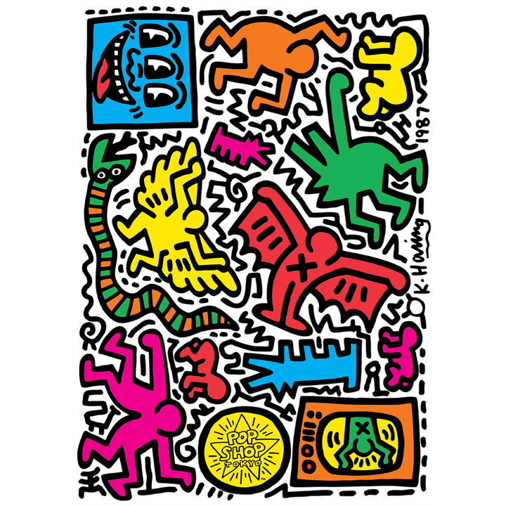 Pop Shop Tokyo Keith Haring Kiss-Cut Stickers, 15-Pack