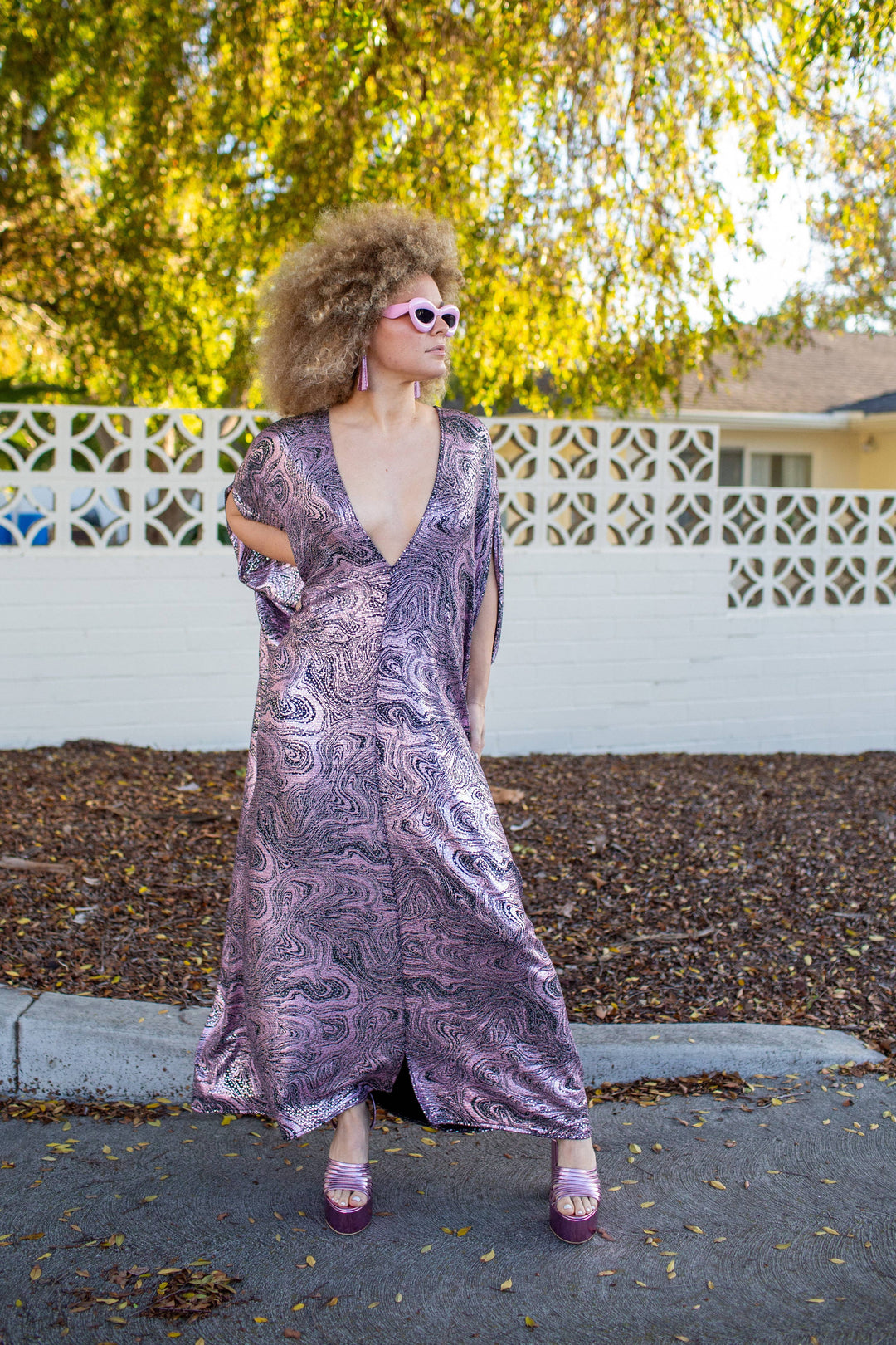 Violet Current Sequin Caftan
