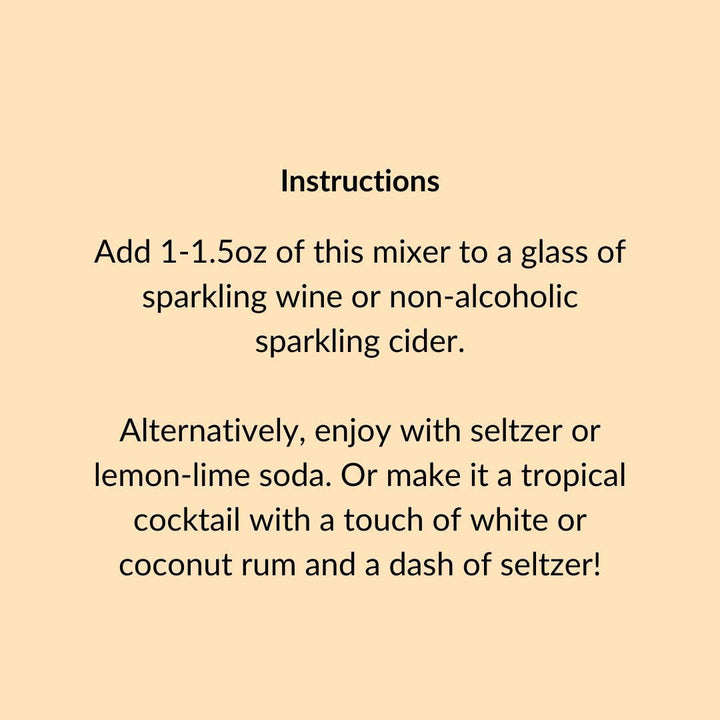 Mimosa Mixer w/ Tangerine & Mango for Cocktails and Mocktails, 16 fl oz