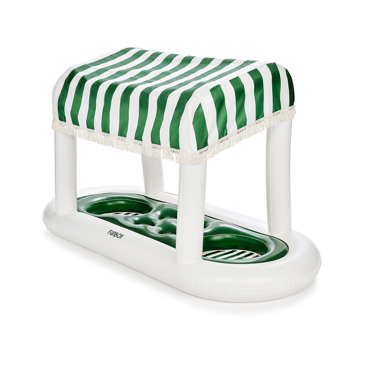Floating Cabana Bar Green Stripes