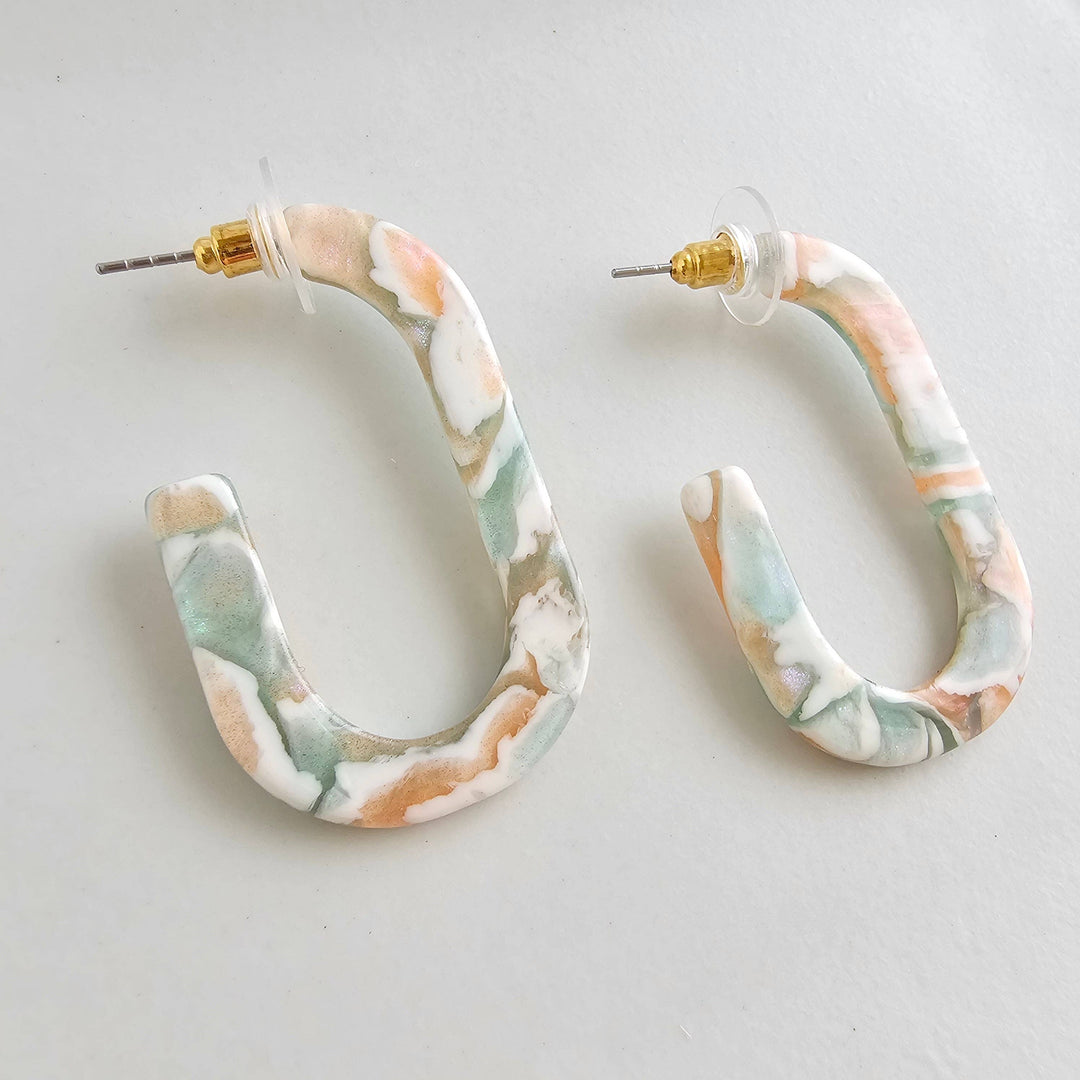 Jenna Hoops - Creamsicle Mint