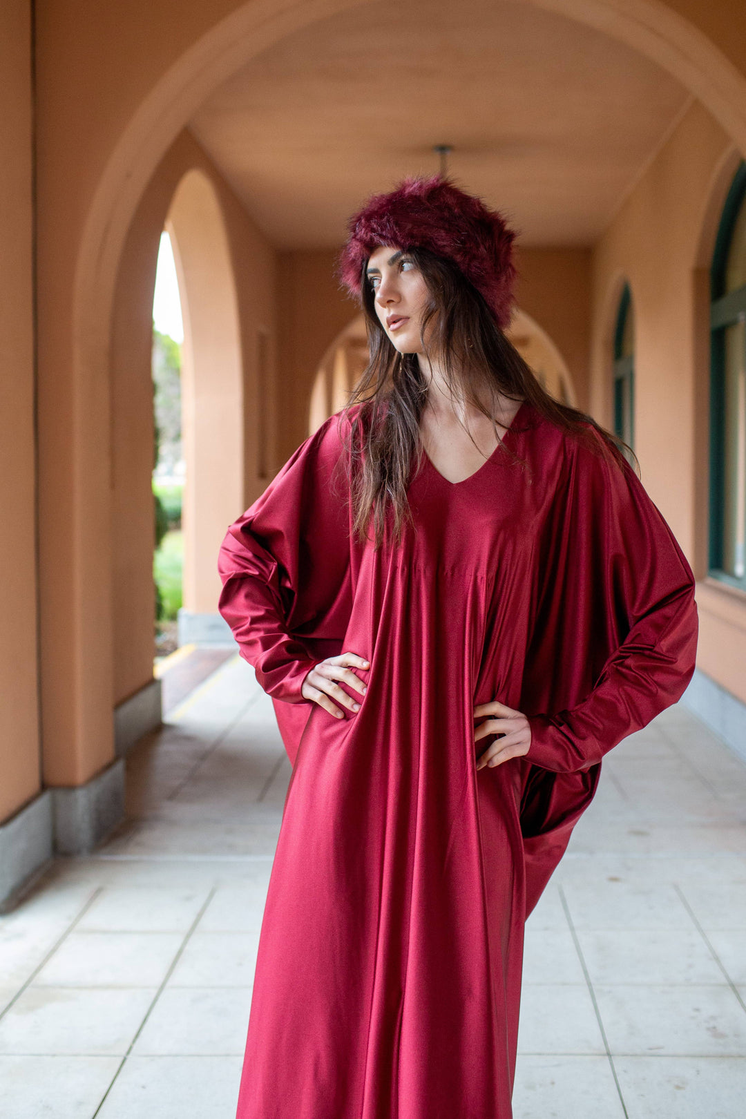 Gracie Caftan in Deep Rust
