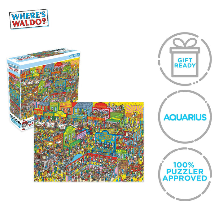 Where's Waldo Wild Wild West 1000-Piece Jigsaw Puzzle