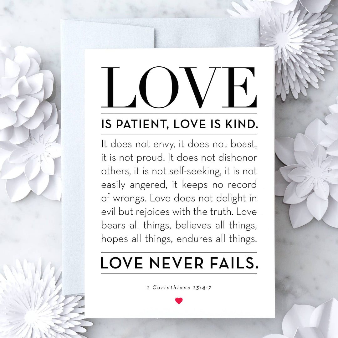 WD08 - I Corinthians 13: 4-7 Wedding Card