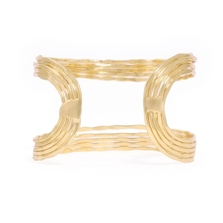 Louisa Open Wave Cuff Brass