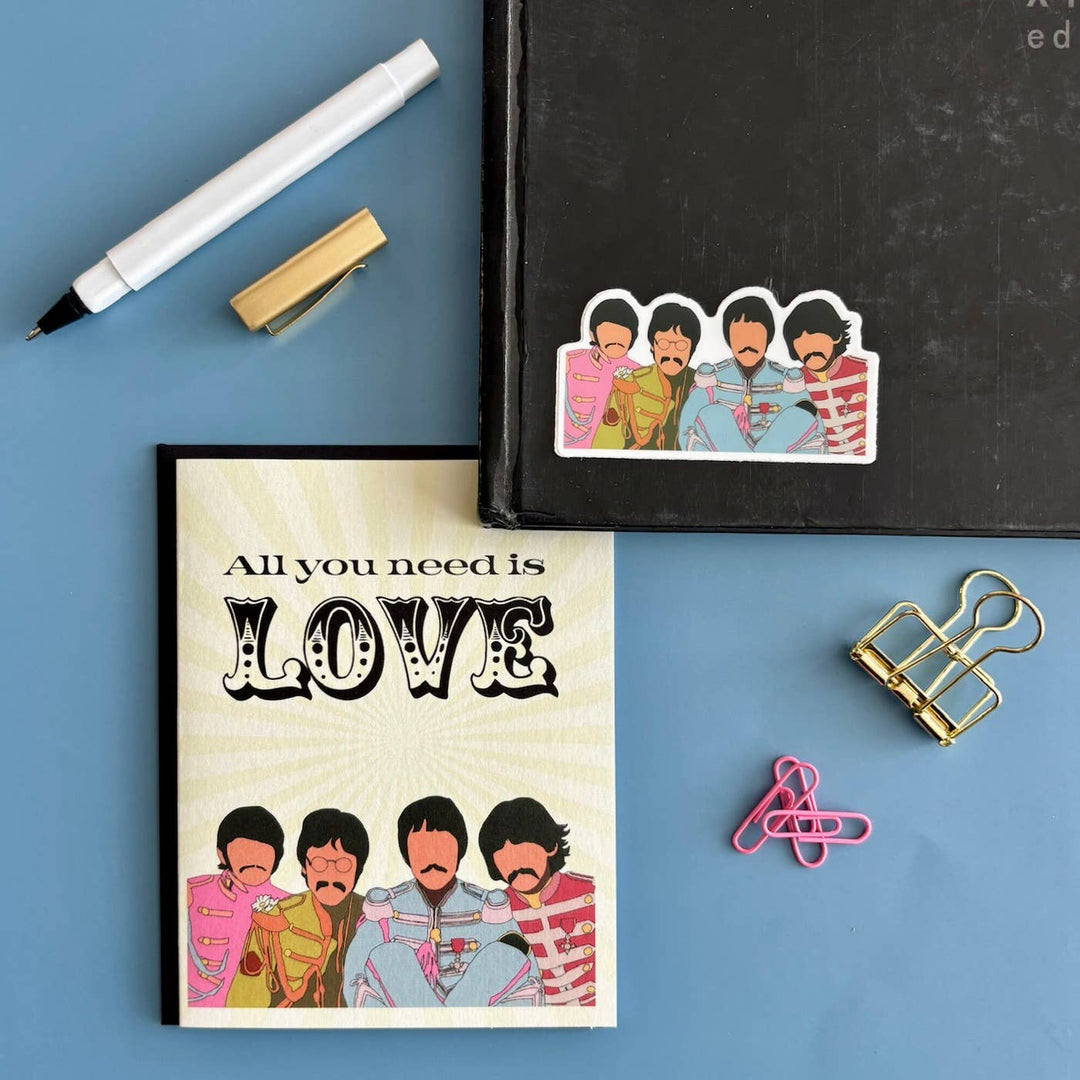 Fab 4 Love Pop Icon Greeting Card