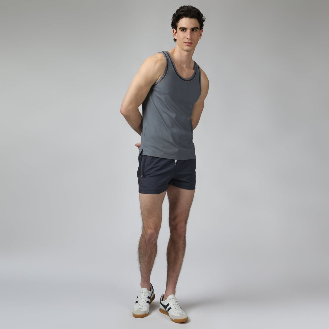 Quartz Grey Tempo Training Tank - Parke & Ronen
