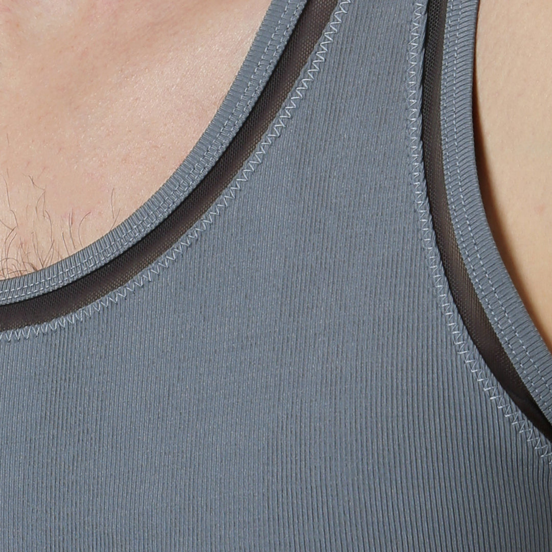 Quartz Grey Tempo Training Tank - Parke & Ronen