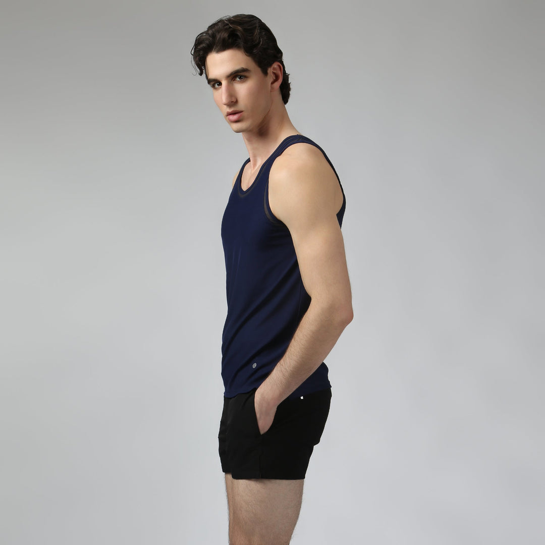 Sapphire Blue Tempo Training  Tank - Parke & Ronen