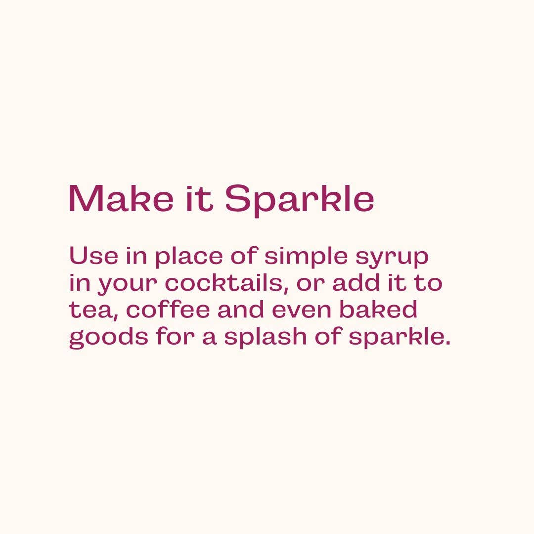 Glitter Simple Syrup, 16 fl oz with Edible Glitter