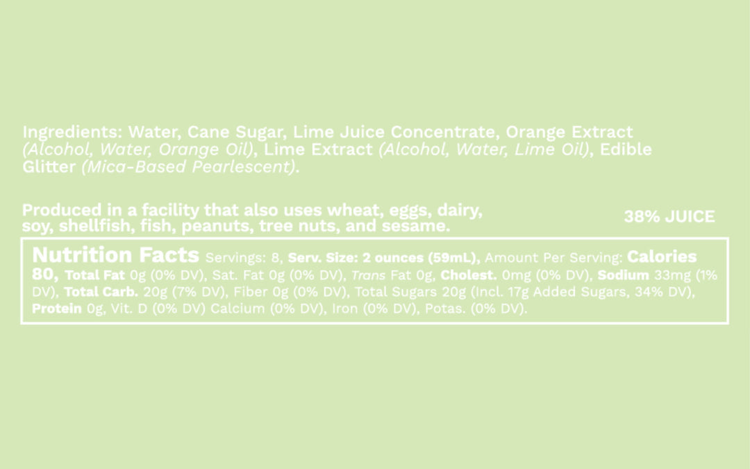 Glitter Margarita Mixer, 16 fl oz