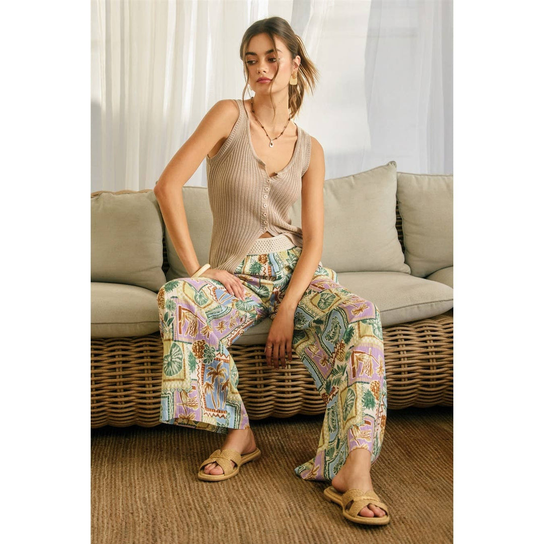 Offshore Decorative Knit Waist Pants