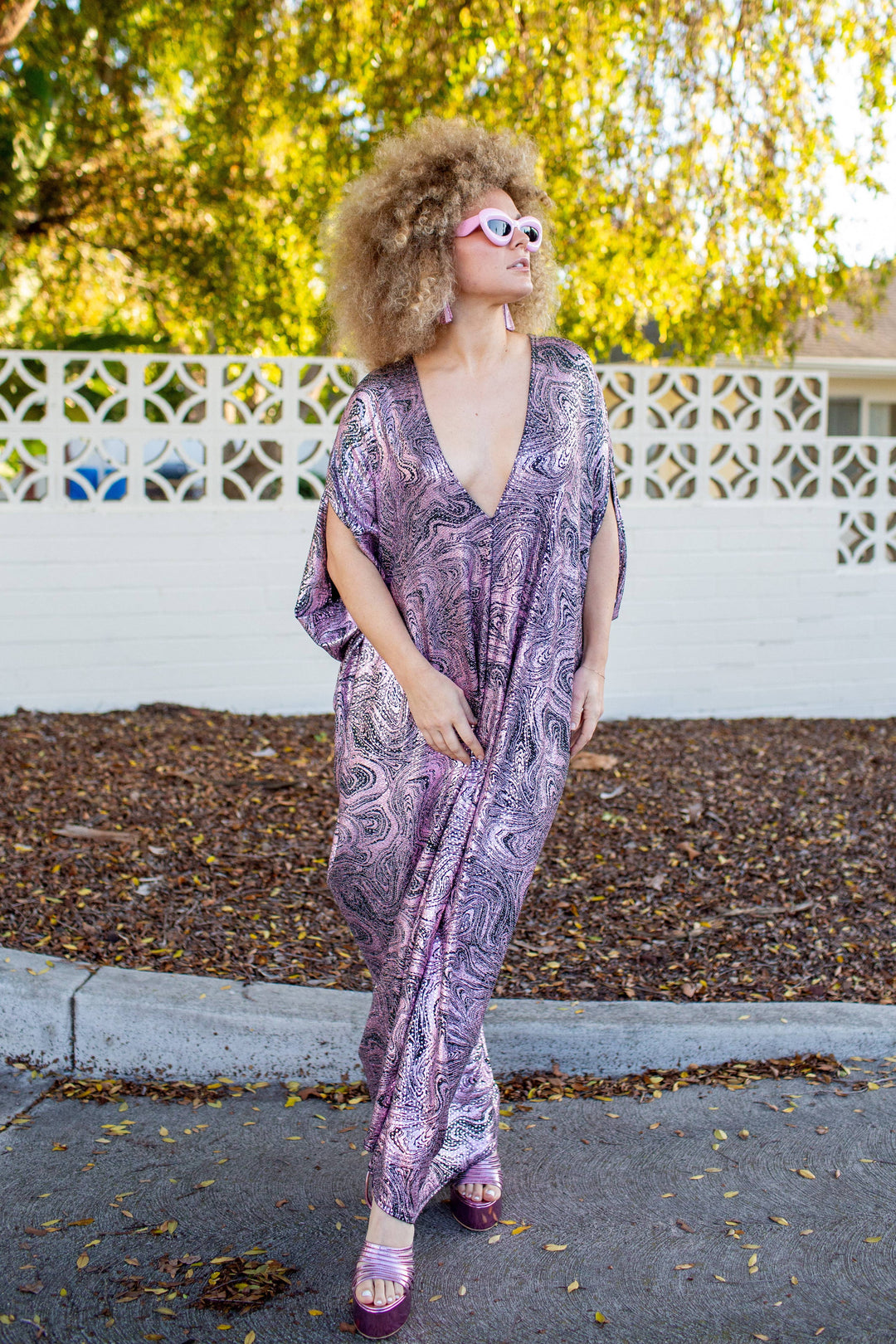 Violet Current Sequin Caftan