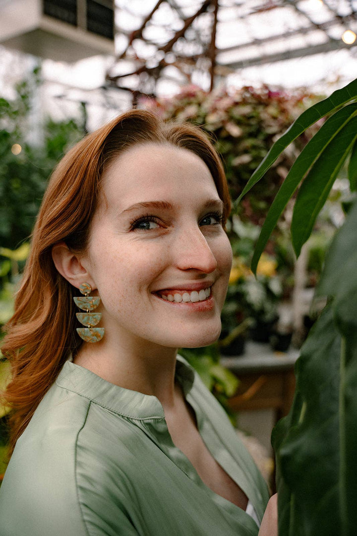 Kennedy Earrings - Champagne Mint