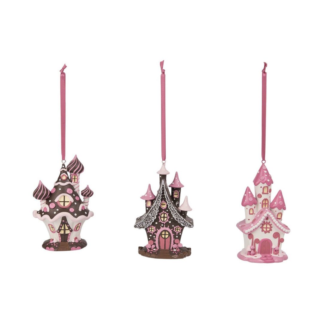 Candy House Ornament - 3 Colors
