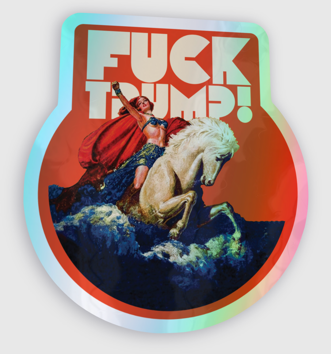 WARRIOR F TRUMP HOLOGRAPH sticker