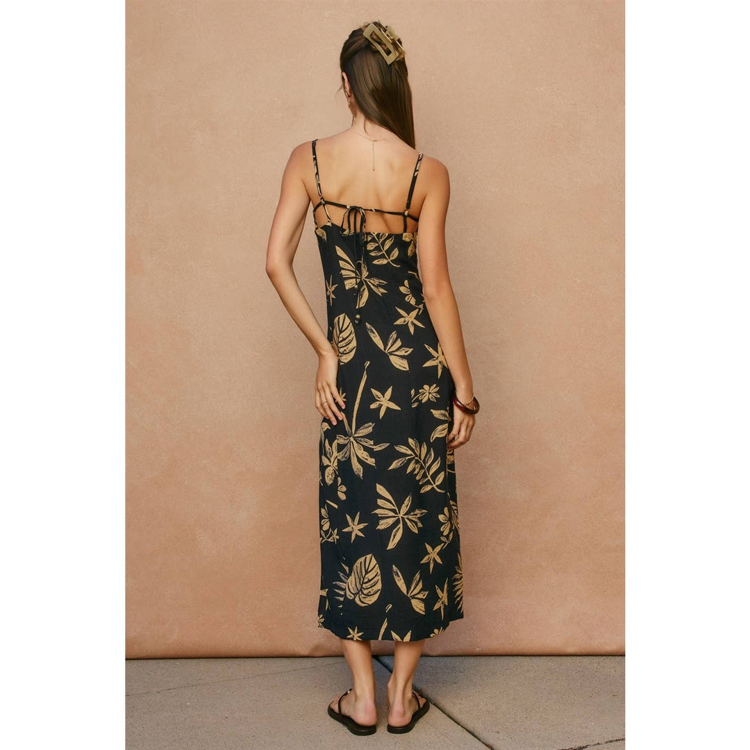 Coconut Kiss Front Slit Midi Dress