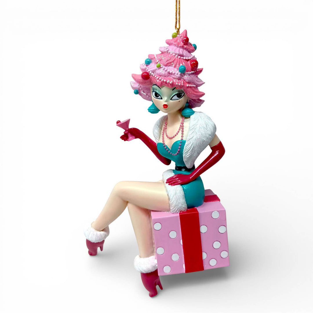 Miss Holly Daze w/Pink Christmas Tree Doo by Miss Fluff