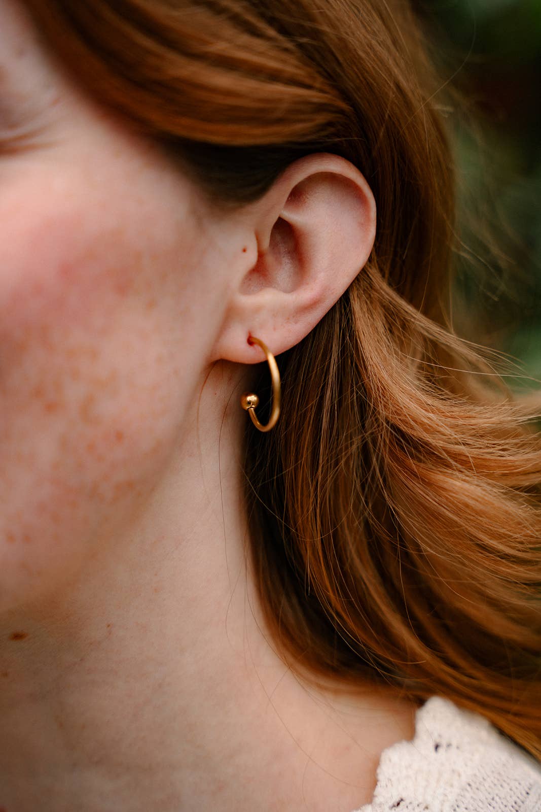 Primrose Hoop Earrings - Tangerine Orange