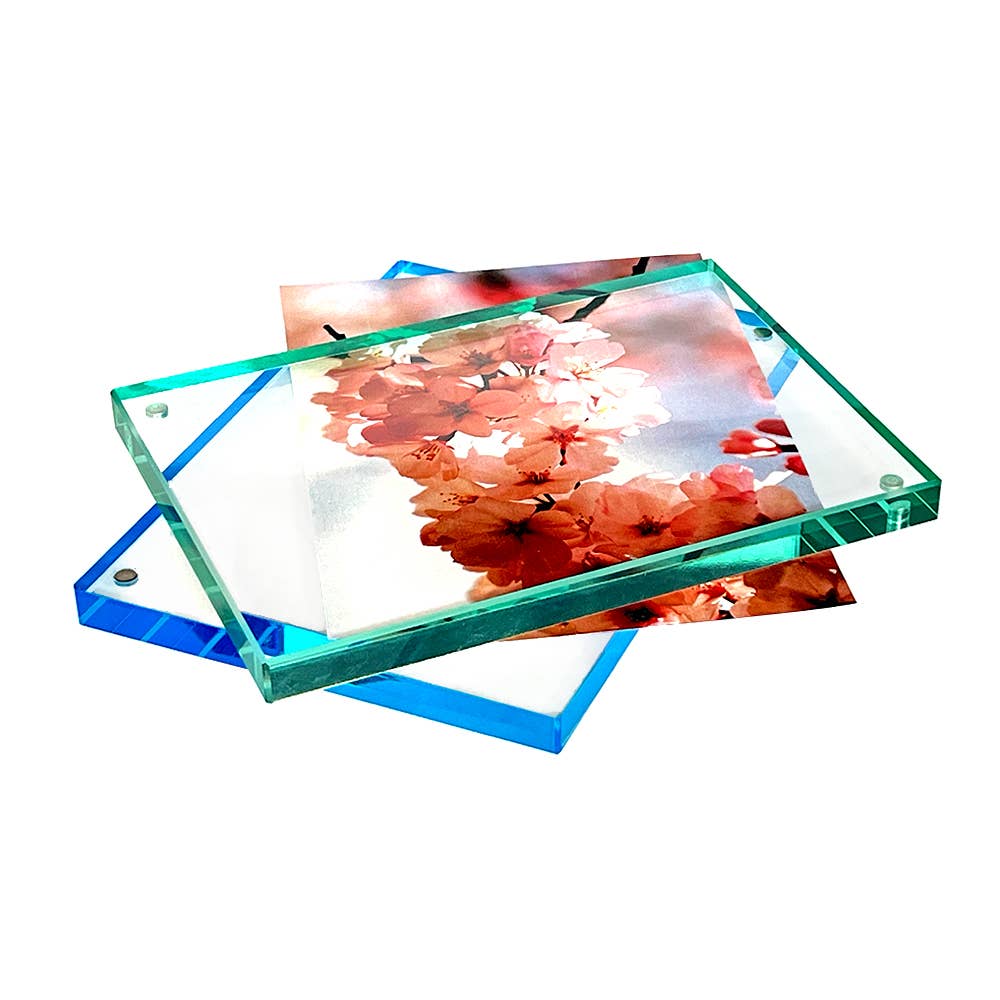 5"x7" Dual-Color Edge Magnet Frame - Green and Aqua