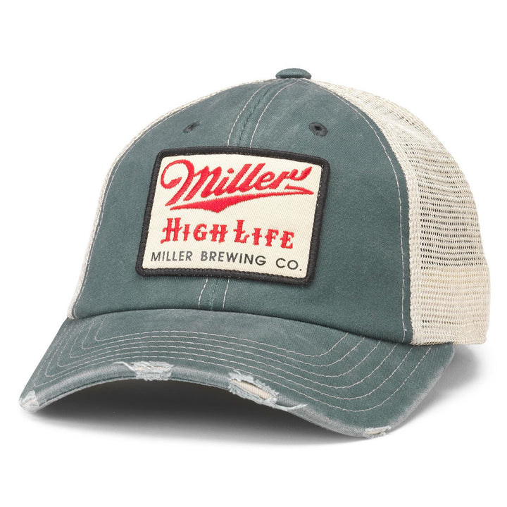 Miller High Life Trucker Hat Orville - Stone/Green