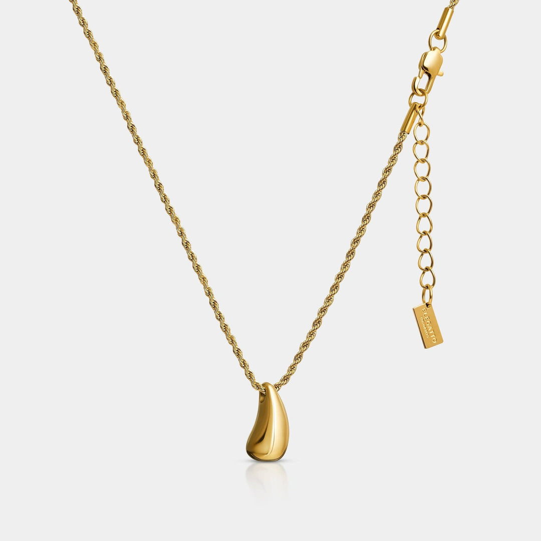 Dewy Pendant Gold Necklace