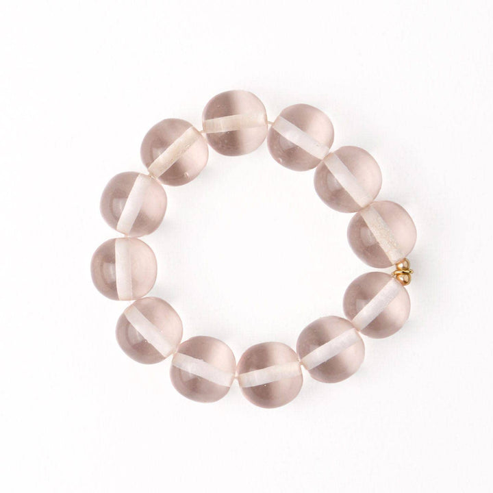 Cece Large Resin Bead Bracelet Clear