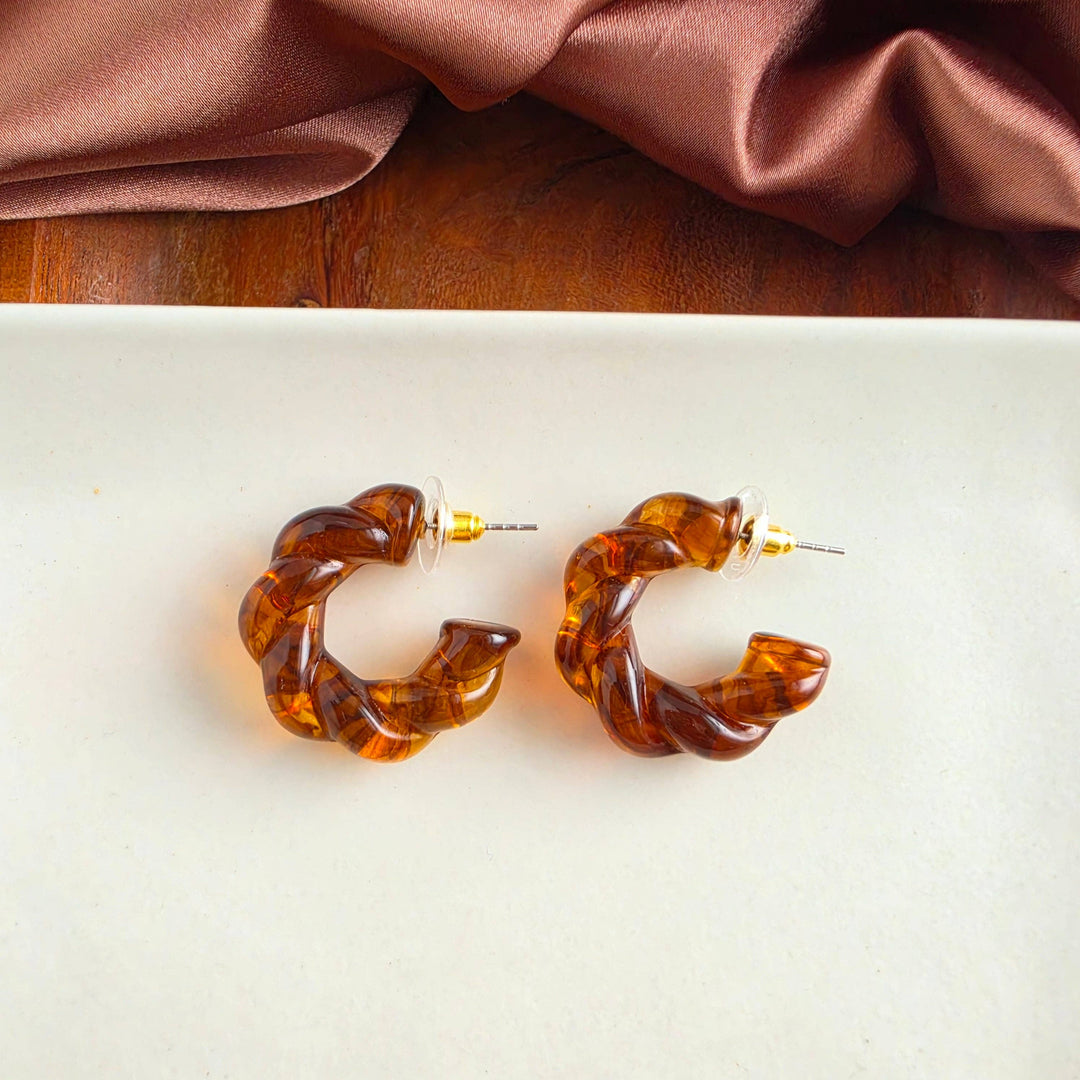 Ramona Hoop Earrings - Amber