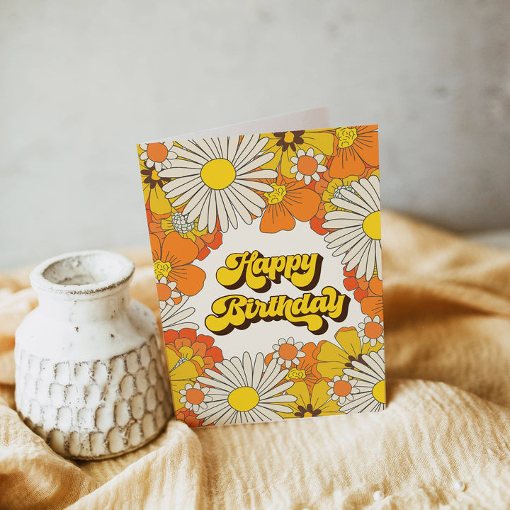 Retro Happy Birthday Card