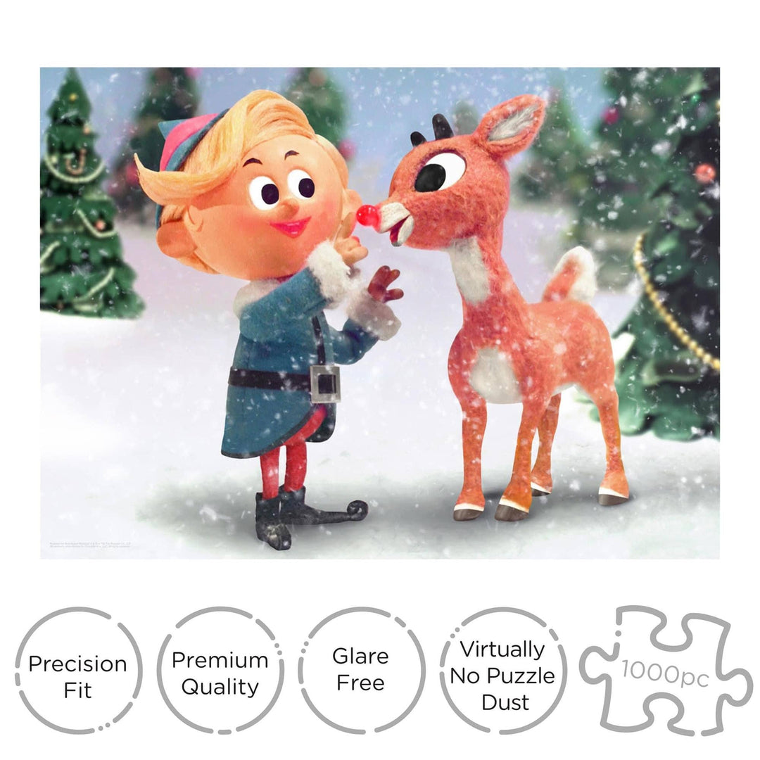 Rudolph 1000 Piece Glitter Snow Jigsaw Puzzle