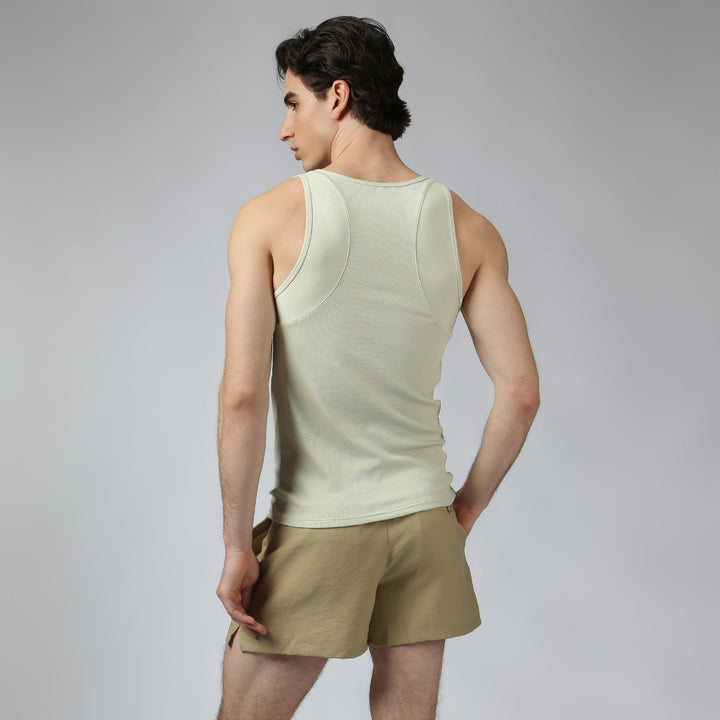 Sage Beach Walk Rib Tank - Parke & Ronen